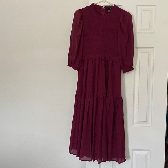 Forever 21 Maroon dress. - Picture 3 of 5